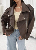 VESTE BIKER CHOCO