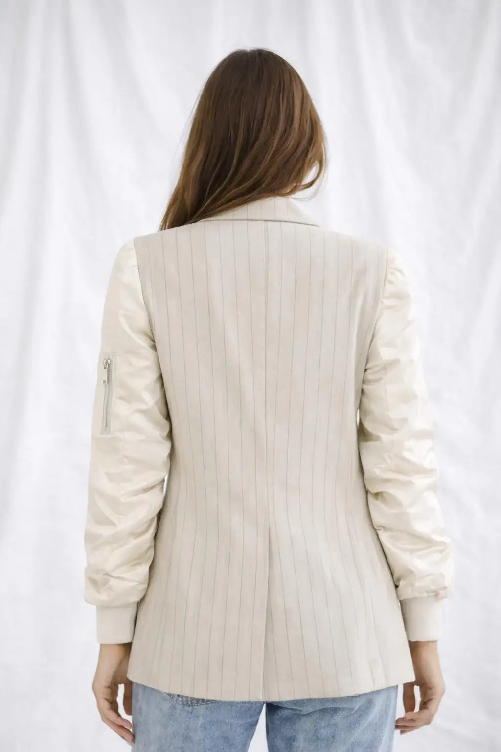 VESTE BOMBERS ÉCRU