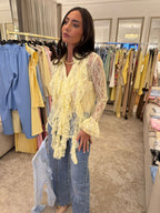 CHEMISE DENTELLE JAUNE