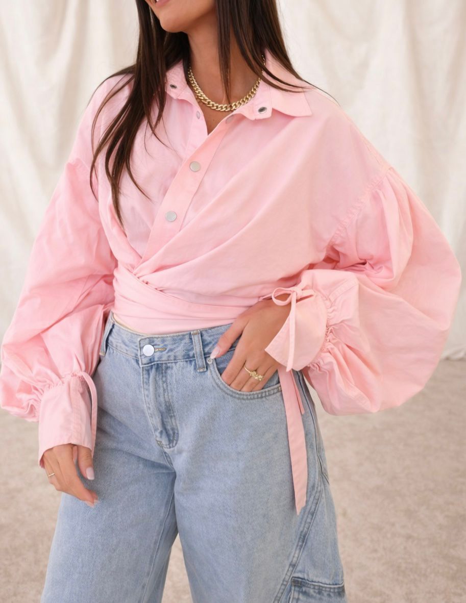 CHEMISE CROP LINA ROSE