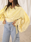 CHEMISE CROP LINA JAUNE