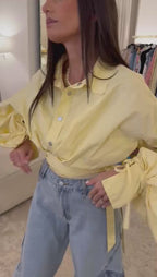 CHEMISE CROP LINA JAUNE