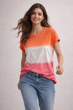 T-SHIRT COQUILLAGE DÉGRADÉ (plusieurs coloris disponibles)